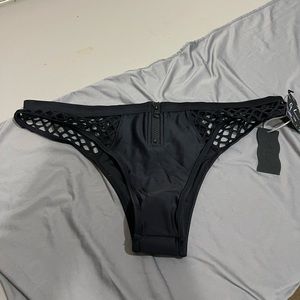 Nasty Gal Black Bikini Bottoms.  Size-L.  New with Tags.